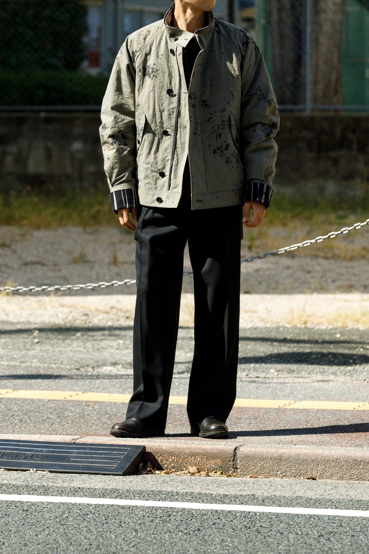 SARTO / 252-12001 CARGO PANTS(DRY WOOL TWILL) - BLACK