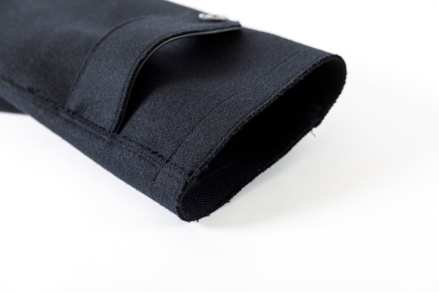 SARTO / 242-06001 HEAVY WOOL CASHMERE MELTON P-COAT - BLACK