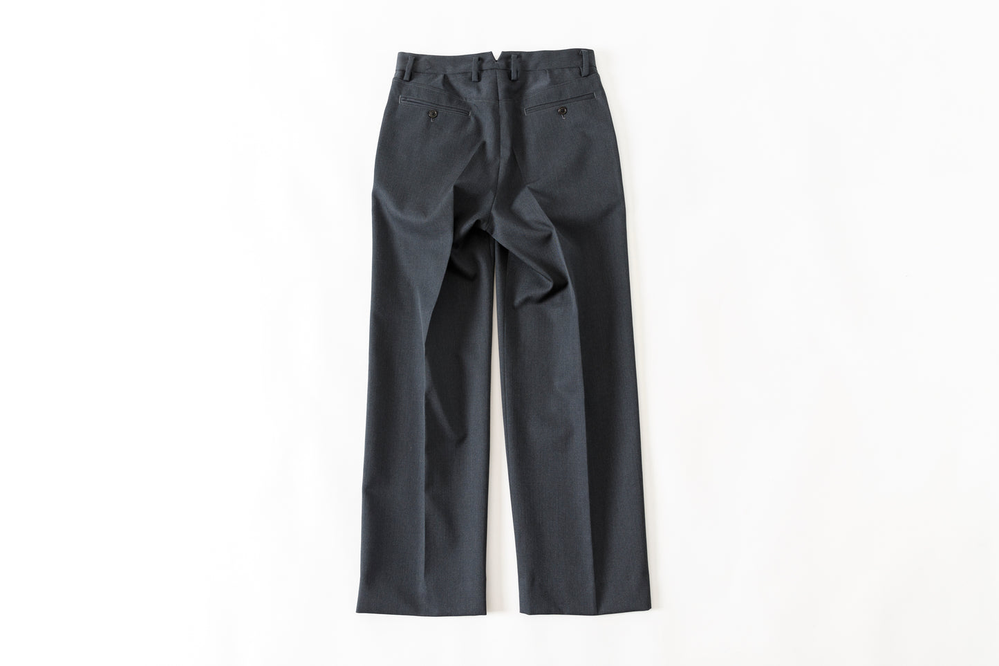 SARTO / 252-11001 TUCKER EMBROIDERY SLACKS(HIGH TWIST WOOL GABADINE) - CHACOAL