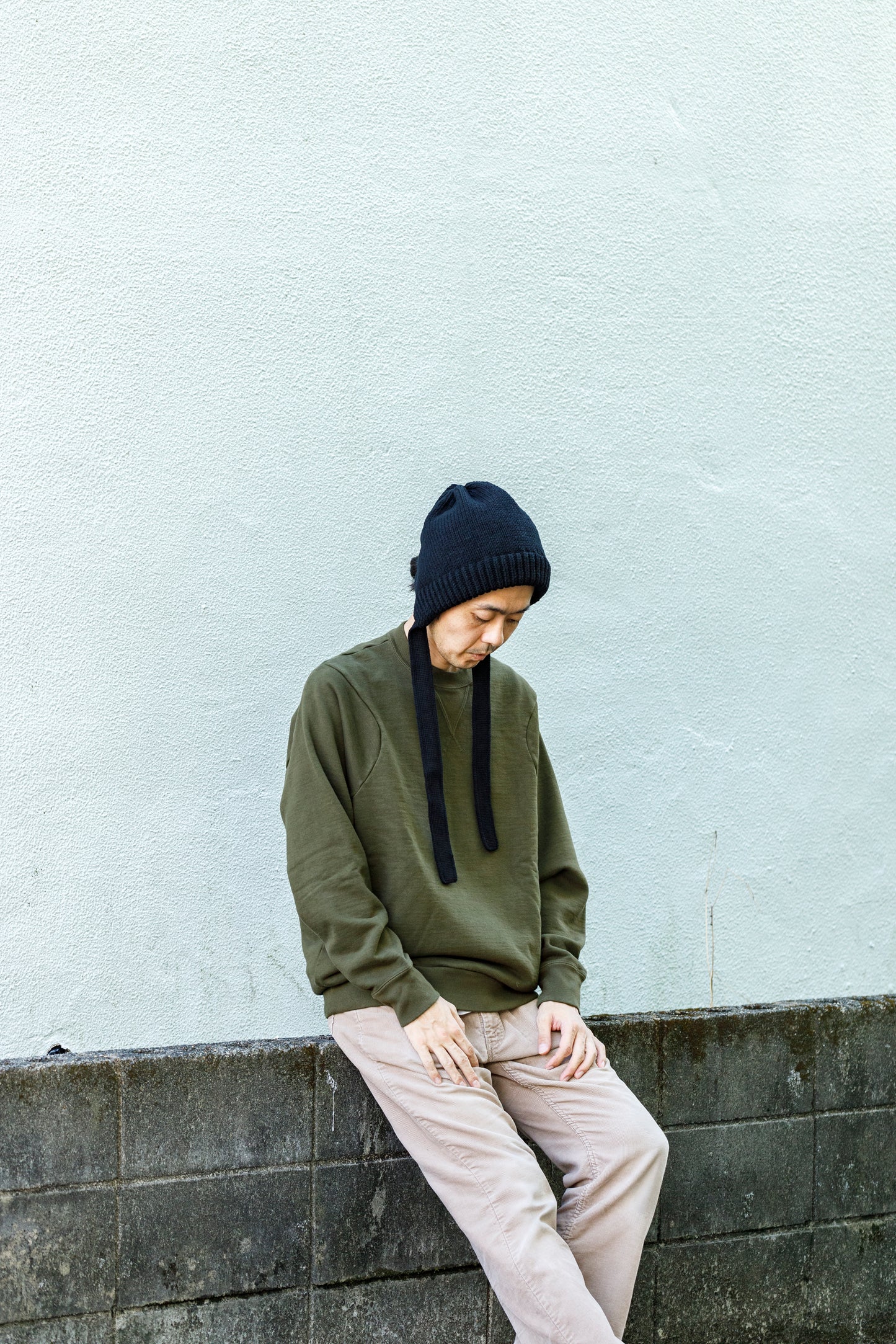 THE FACTORY MADE / BULKY KNIT BONNET - BLACK,CHACOAL GRAY【FM977】