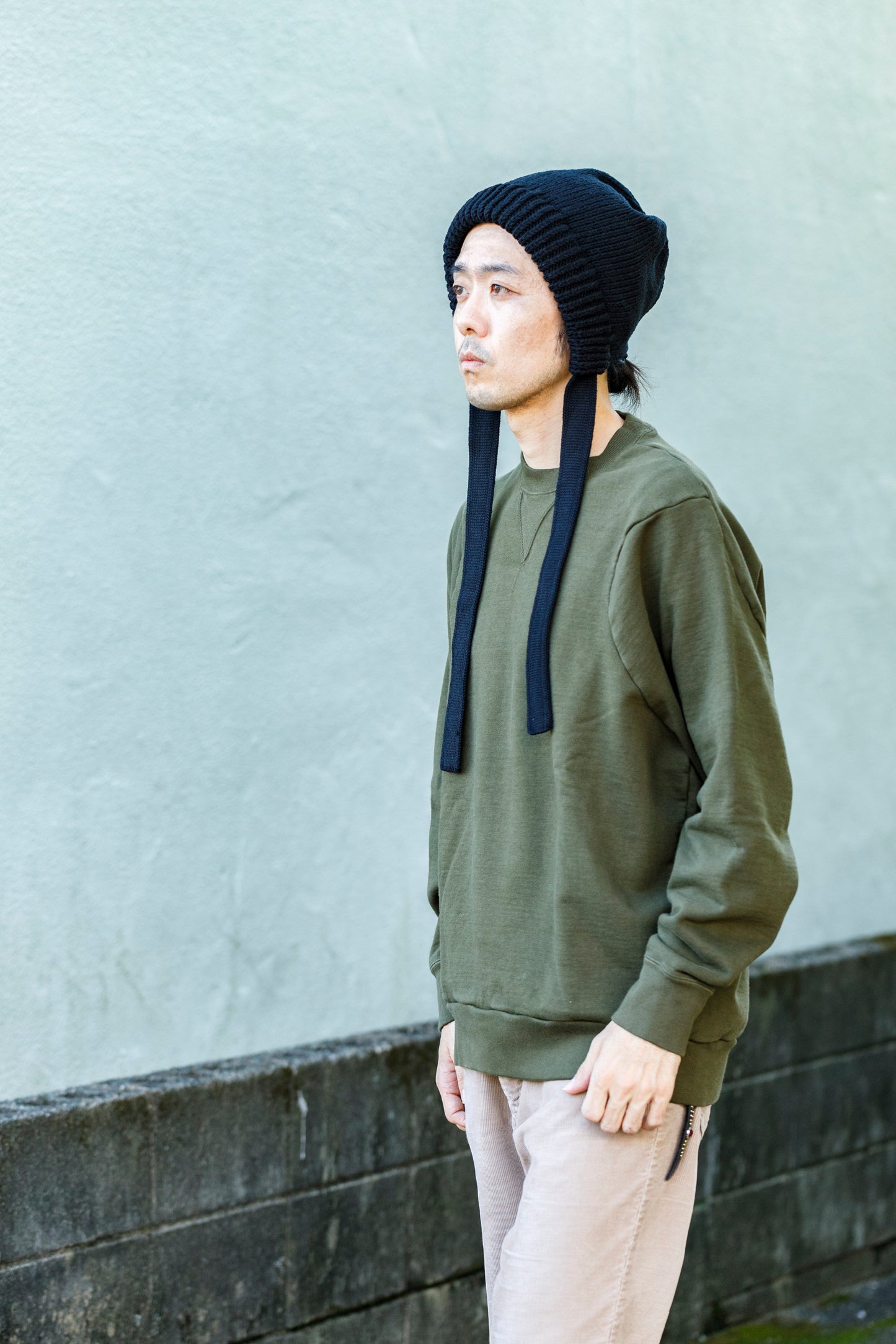 THE FACTORY MADE / BULKY KNIT BONNET - BLACK,CHACOAL GRAY【FM977】
