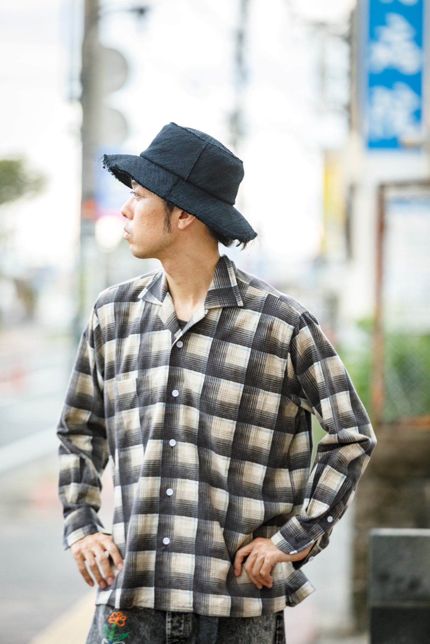 THE FACTORY MADE / SLAB JACUARD HAT - BLACK【FM960】