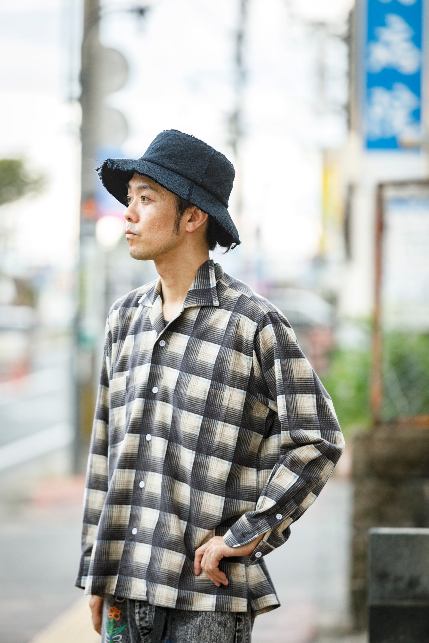 THE FACTORY MADE / SLAB JACUARD HAT - BLACK【FM960】