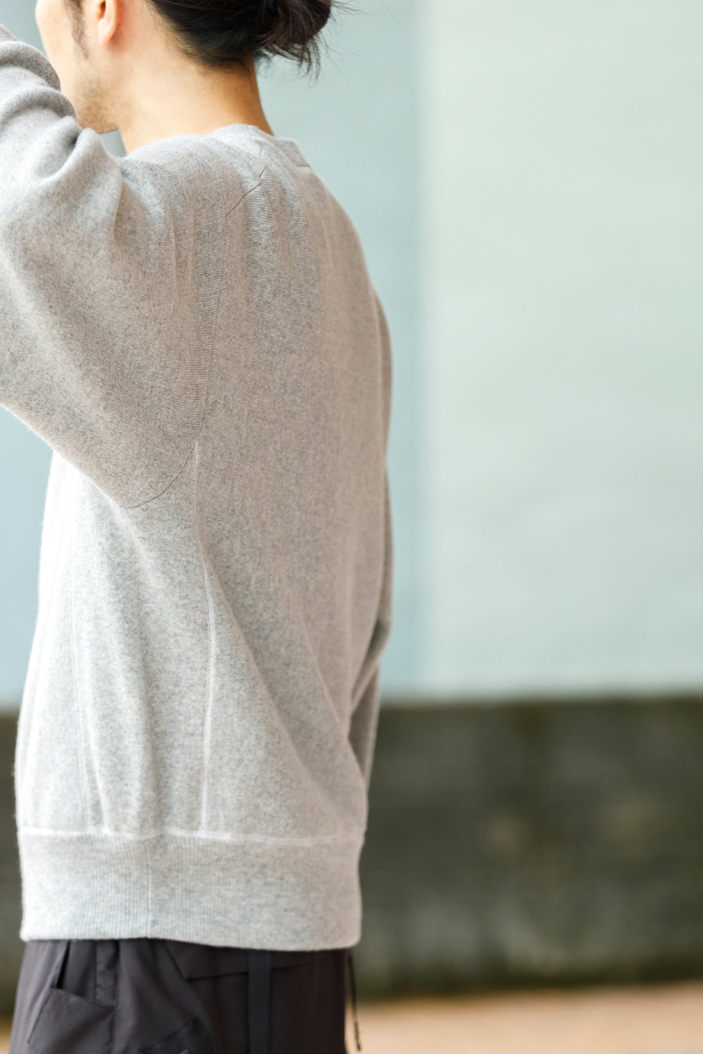 MEIAS / PURE CASHMERE SWEAT PO - T.Gray