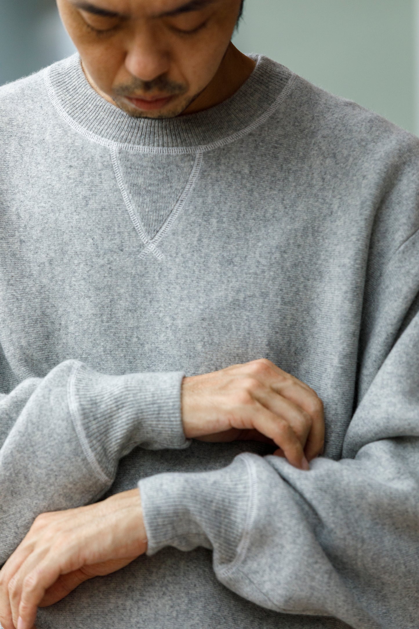 MEIAS / PURE CASHMERE SWEAT PO - T.Gray