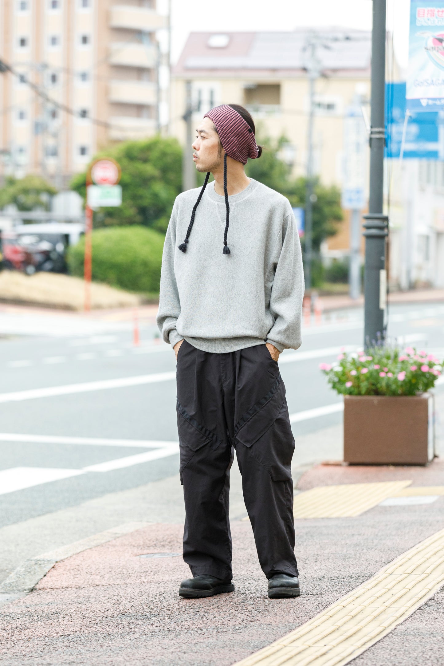 MEIAS / PURE CASHMERE SWEAT PO - T.Gray