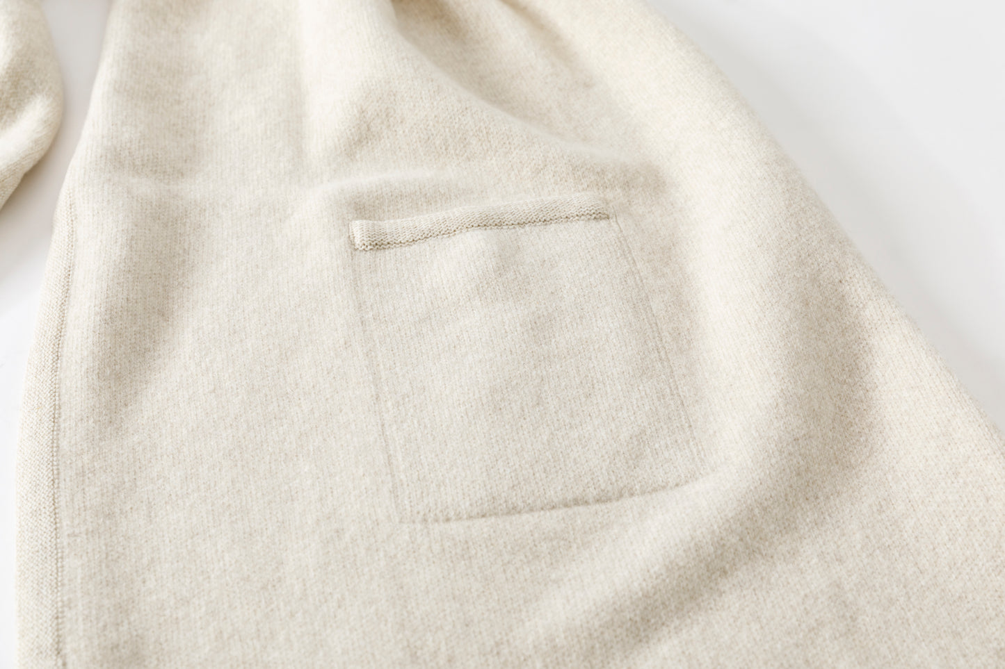 Nikki ESSENTIAL PIECE / Felting Wool Over Stole - White×Beige