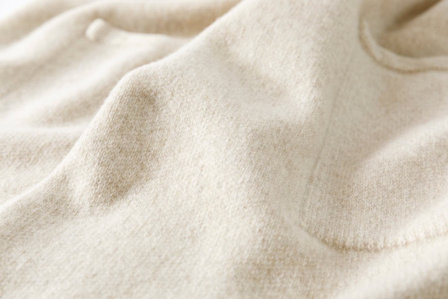 Nikki ESSENTIAL PIECE / Felting Wool Over Stole - White×Beige