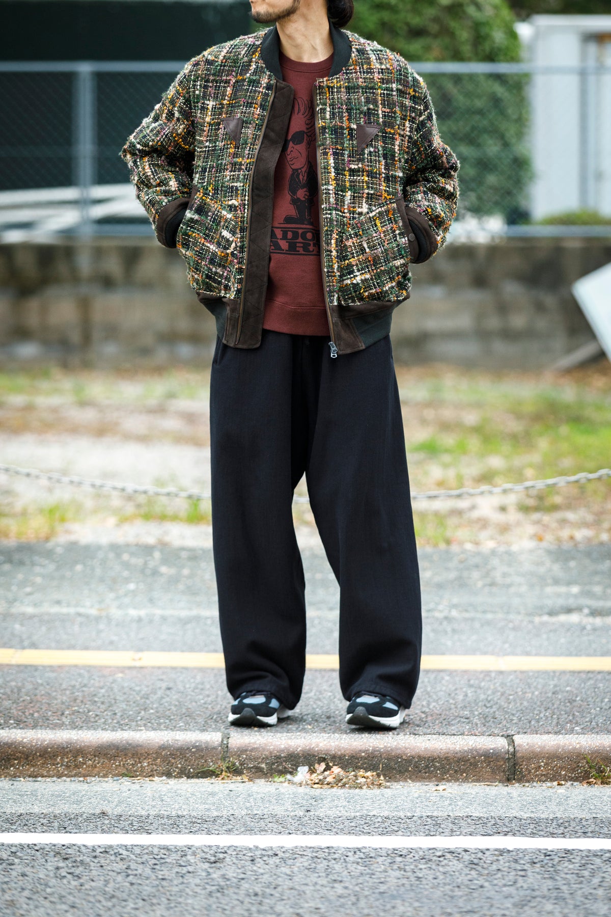 SARTO × J'ADORE GODARD / FILM DIRECTOR CREW NECK L/S - BORDEAUX