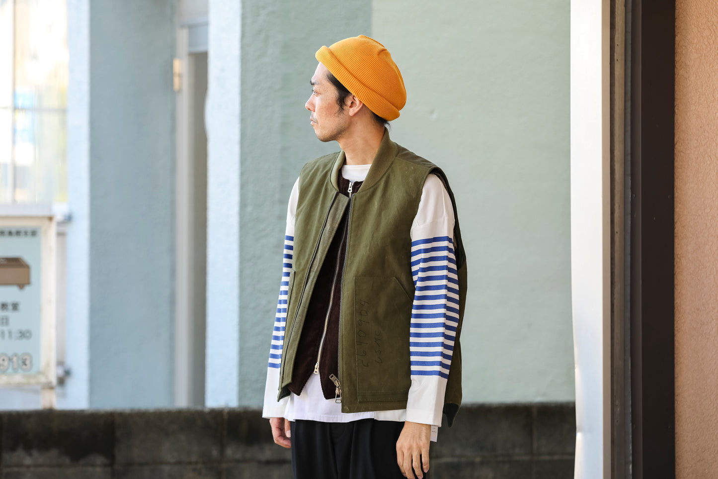 THE FACTORY MADE KNIT ROLL CAP - BLACK/PUPLE/GRAY/D.GREEN/BROWN/MUSTERD【FM775】