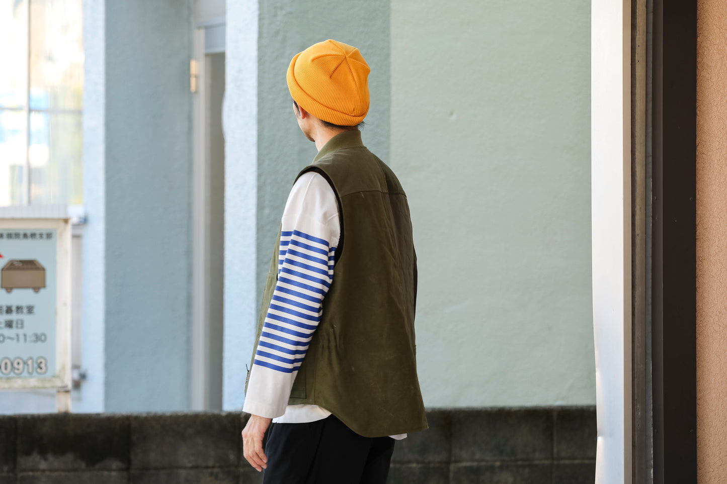 THE FACTORY MADE KNIT ROLL CAP - BLACK/PUPLE/GRAY/D.GREEN/BROWN/MUSTERD【FM775】