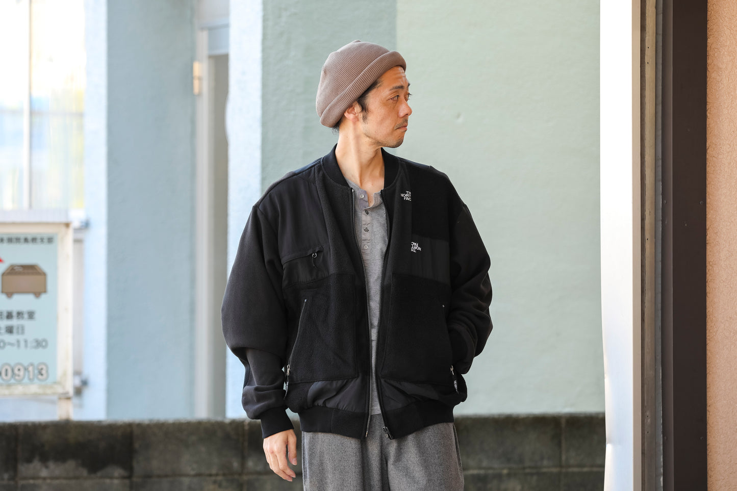 THE FACTORY MADE KNIT ROLL CAP - BLACK/PUPLE/GRAY/D.GREEN/BROWN/MUSTERD【FM775】