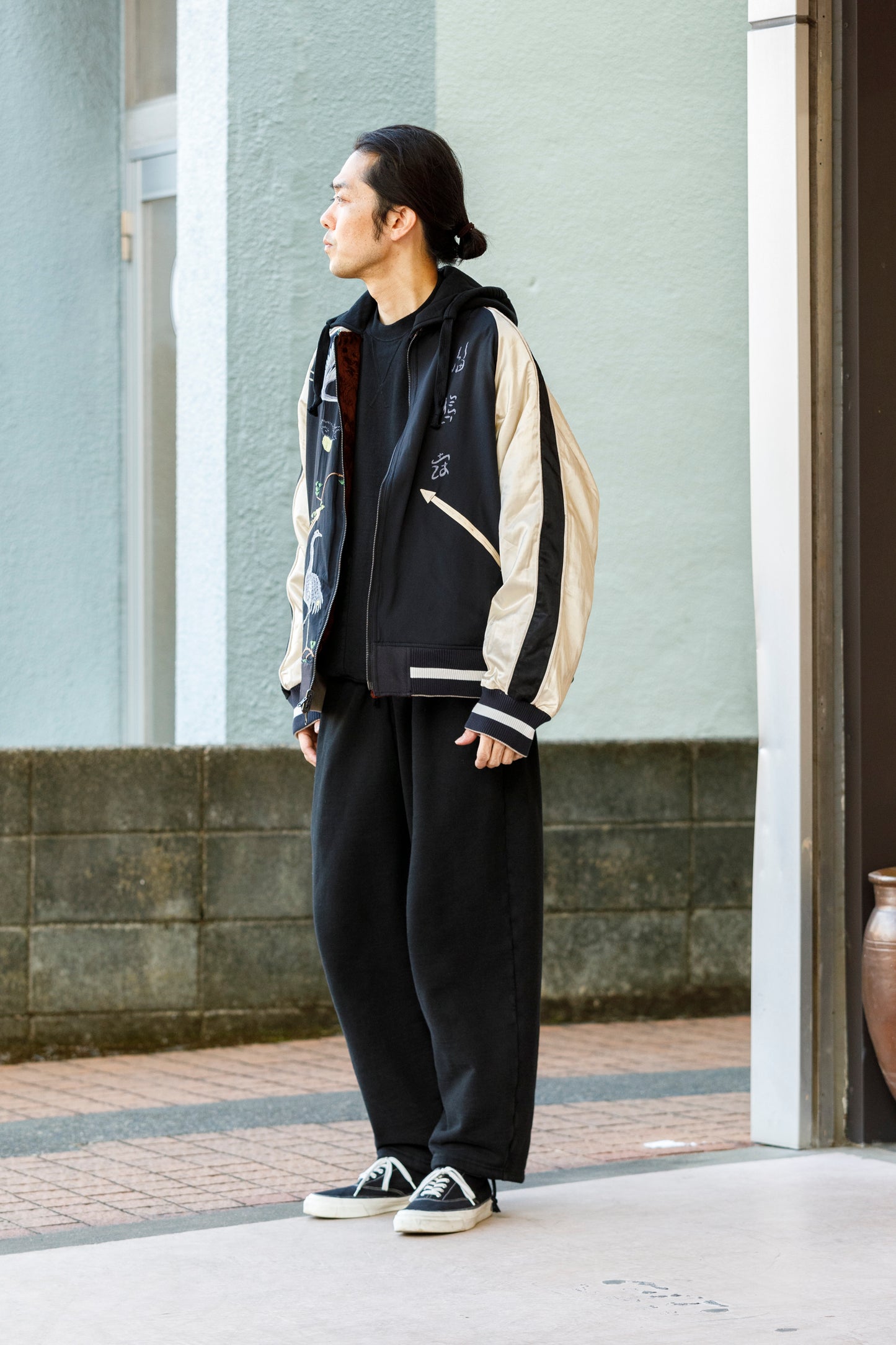 WONDER ROOM WWH-001 "WHALE" Atozuke Hoodie - Black