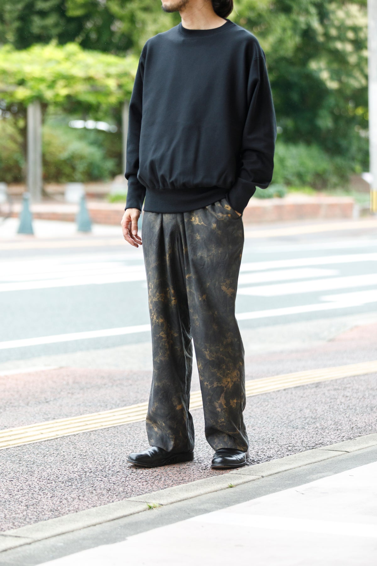MEIAS / SILK SMOOTH SWEAT PULL OVER - Black