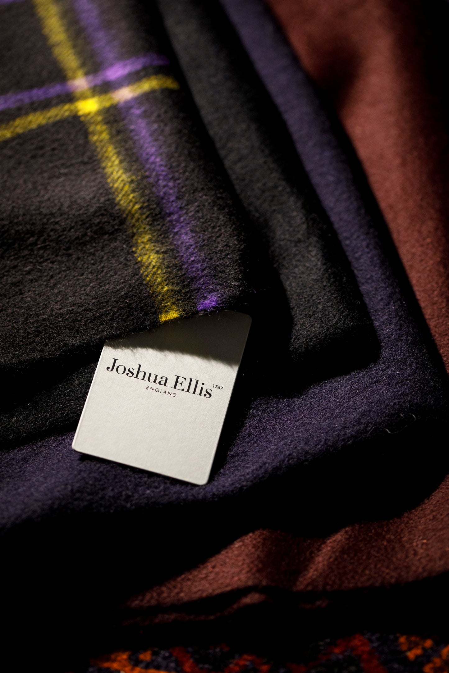 Joshua Ellis / Cashmere plain stole 35×190 - BLACK(CPG 60004)