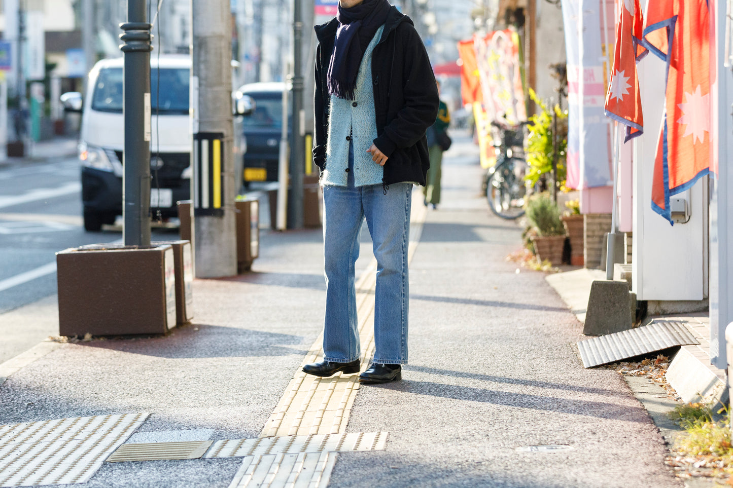 Joshua Ellis / Cashmere plain stole 70x190 - NEW BLUE(CPG 49259)