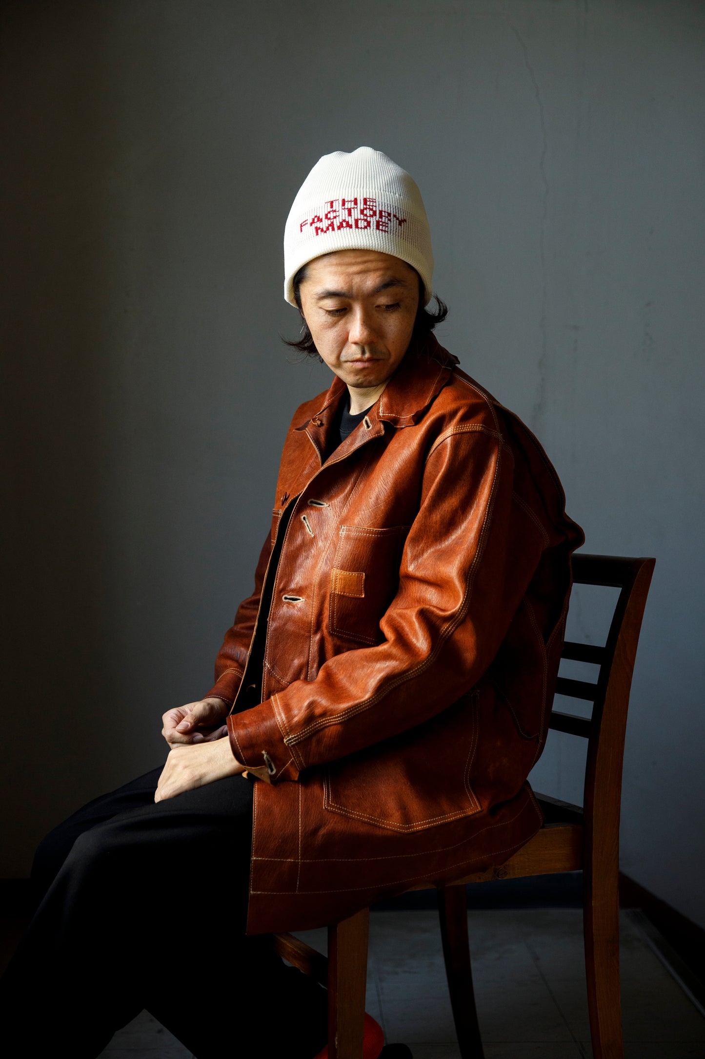 THE FACTORY MADE KNIT ROLL CAP - Black/Purple/Off White/D.Green【FM802】