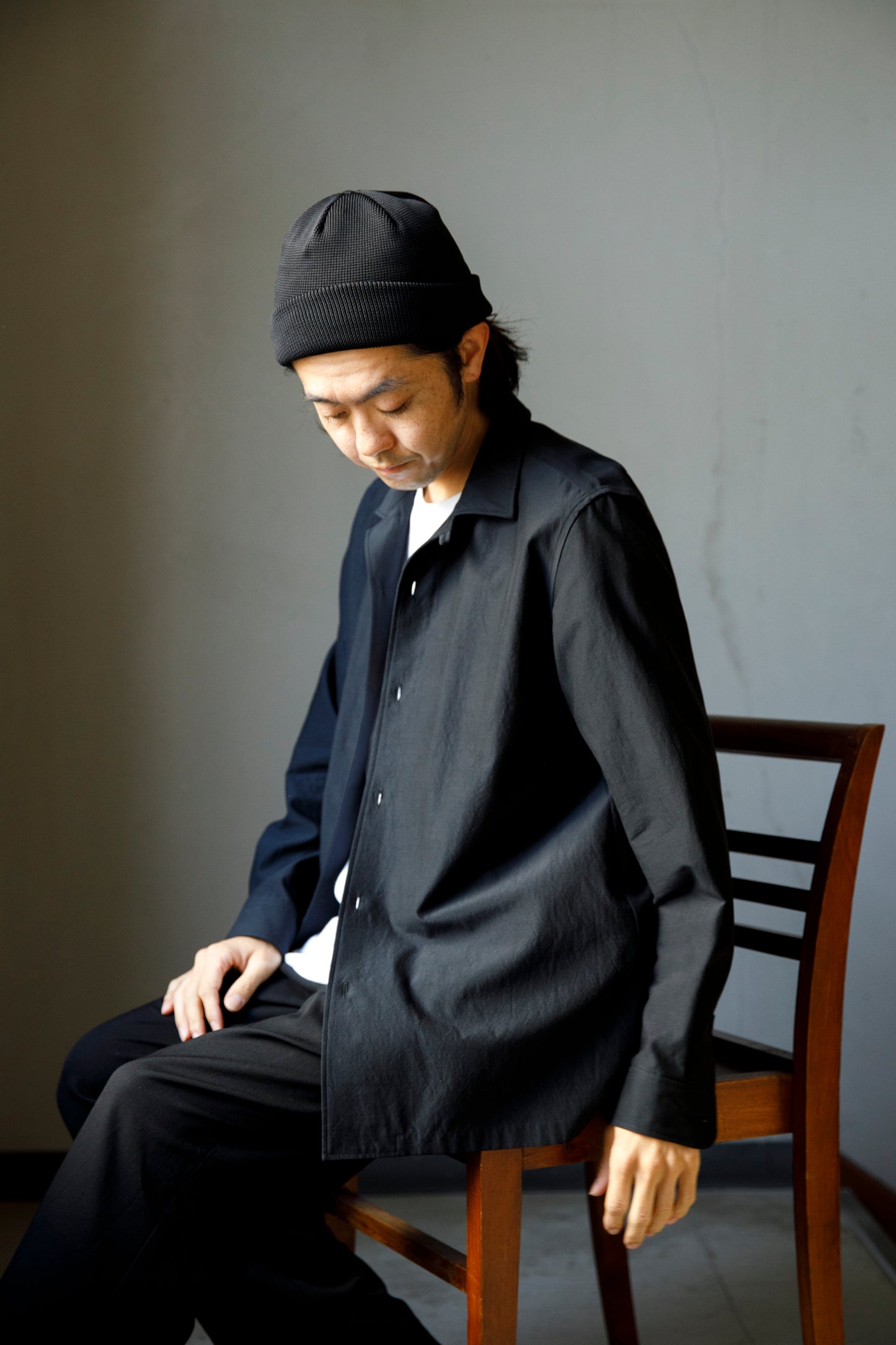 THE FACTORY MADE KNIT ROLL CAP - Black/Purple/Off White/D.Green【FM802】