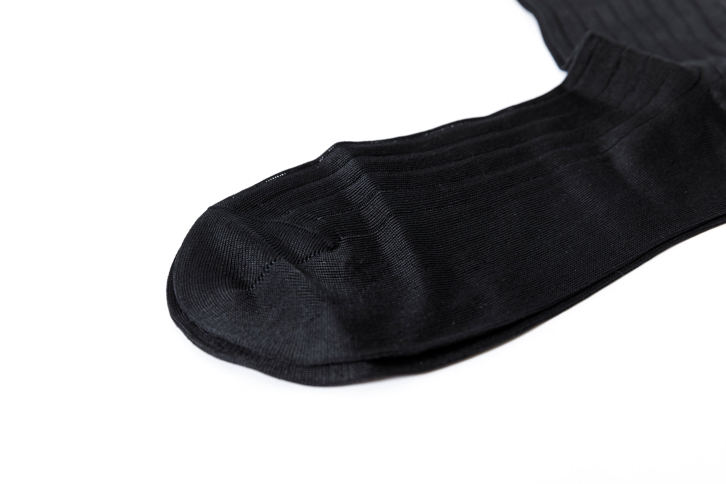 Pantherella ASBERLEY #5702 ストレッチリブシルクソックス - Black