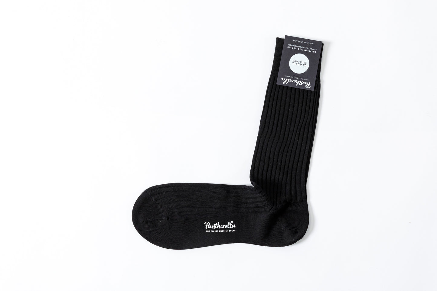 Pantherella DANVERS #5614 リブコットンソックス - Black