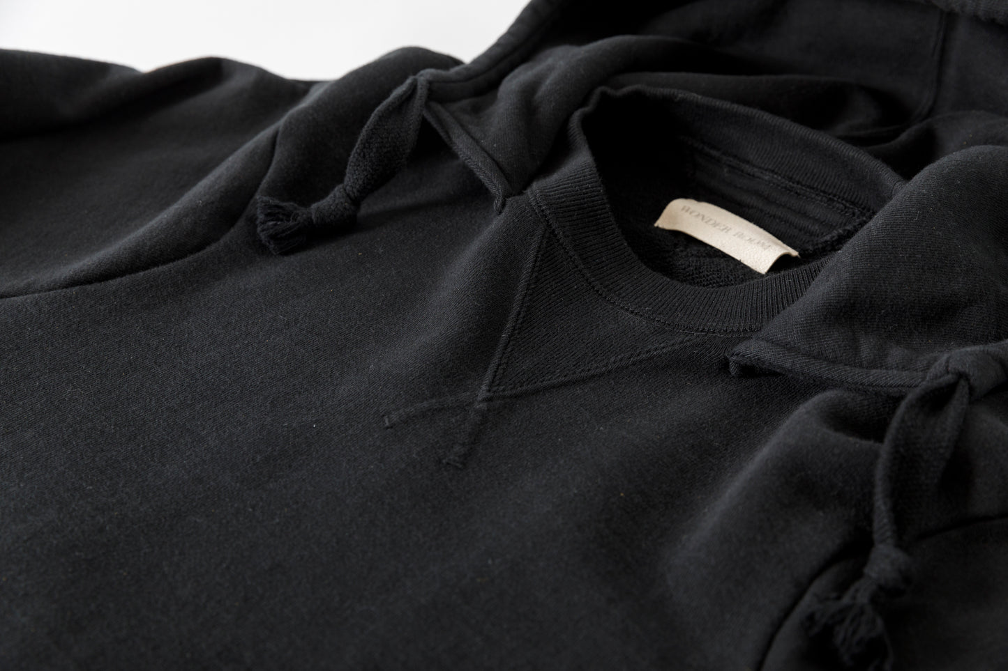 WONDER ROOM WWH-001 "WHALE" Atozuke Hoodie - Black