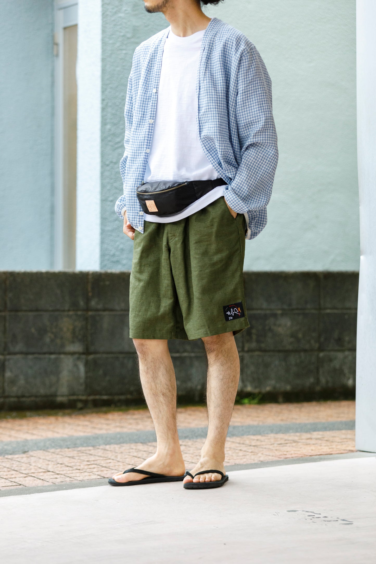 Willow Pants / P-030 - OLIVE(dead stock fabric)