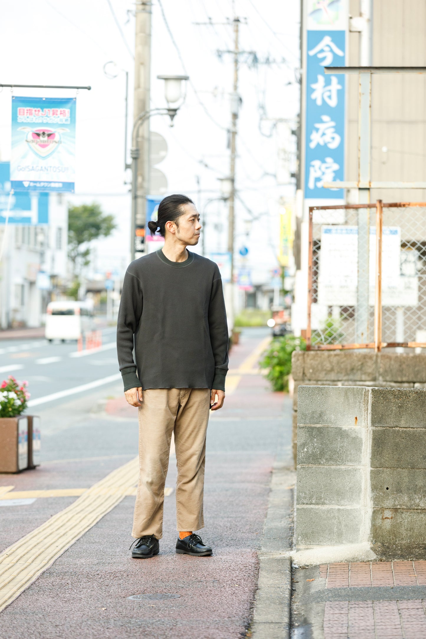 WONDER ROOM WWA-001 "WAFFLE" l/s waffle thermal tee - V gray