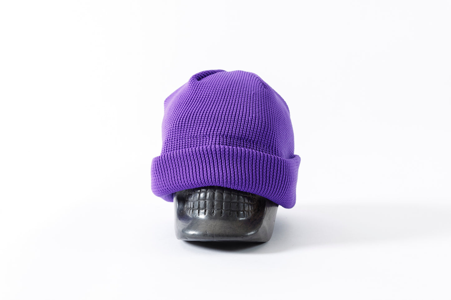 THE FACTORY MADE KNIT ROLL CAP - Black/Purple/Off White/D.Green【FM802】