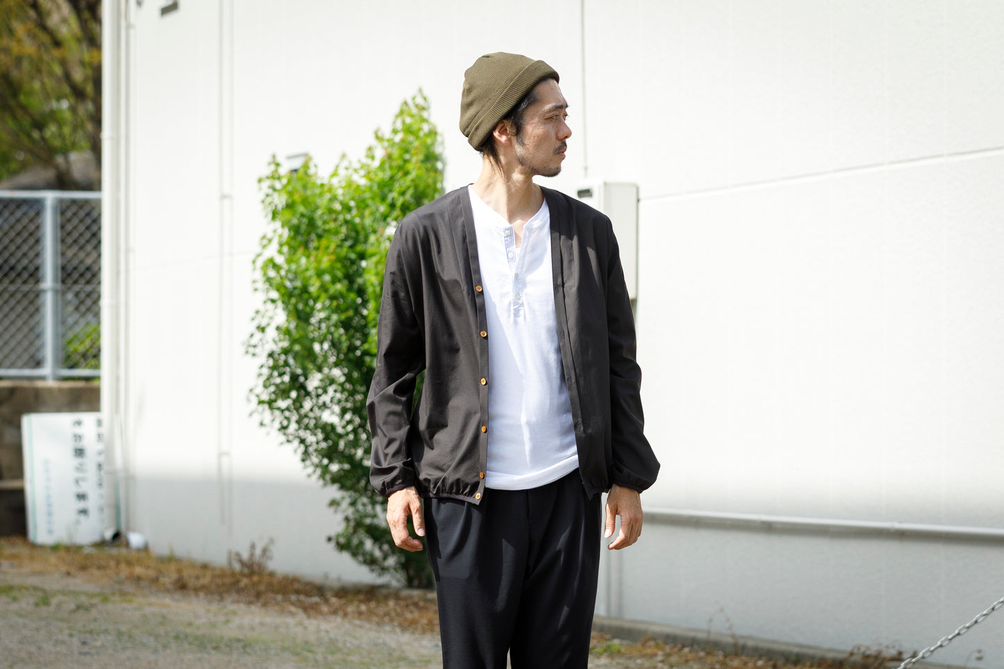 THE FACTORY MADE KNIT ROLL CAP - Black/Purple/Off White/D.Green【FM802】