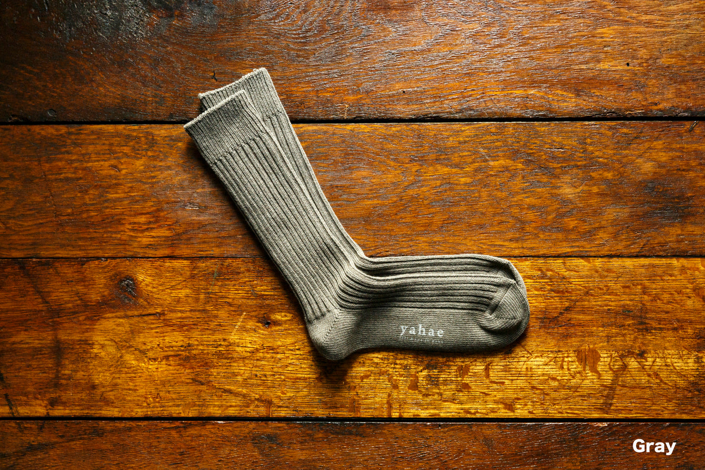 yahae / ORGANIC COTTON BLENDED YAK RIBBED SOCK / 7-6001
