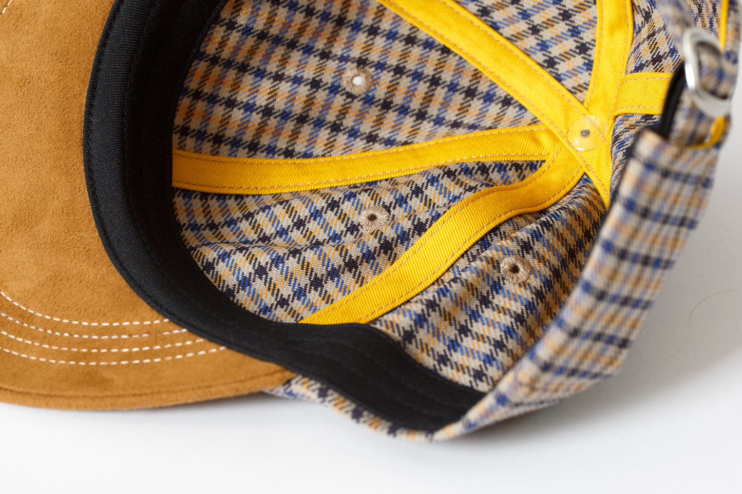 THE FACTORY MADE CHECK BICOLOR CAP - BEIGE【FM841-006】
