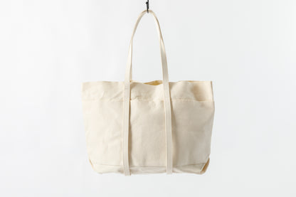 AMIACALVA A-054 WASHED CANVAS 6POCKETS TOTE (M) - White
