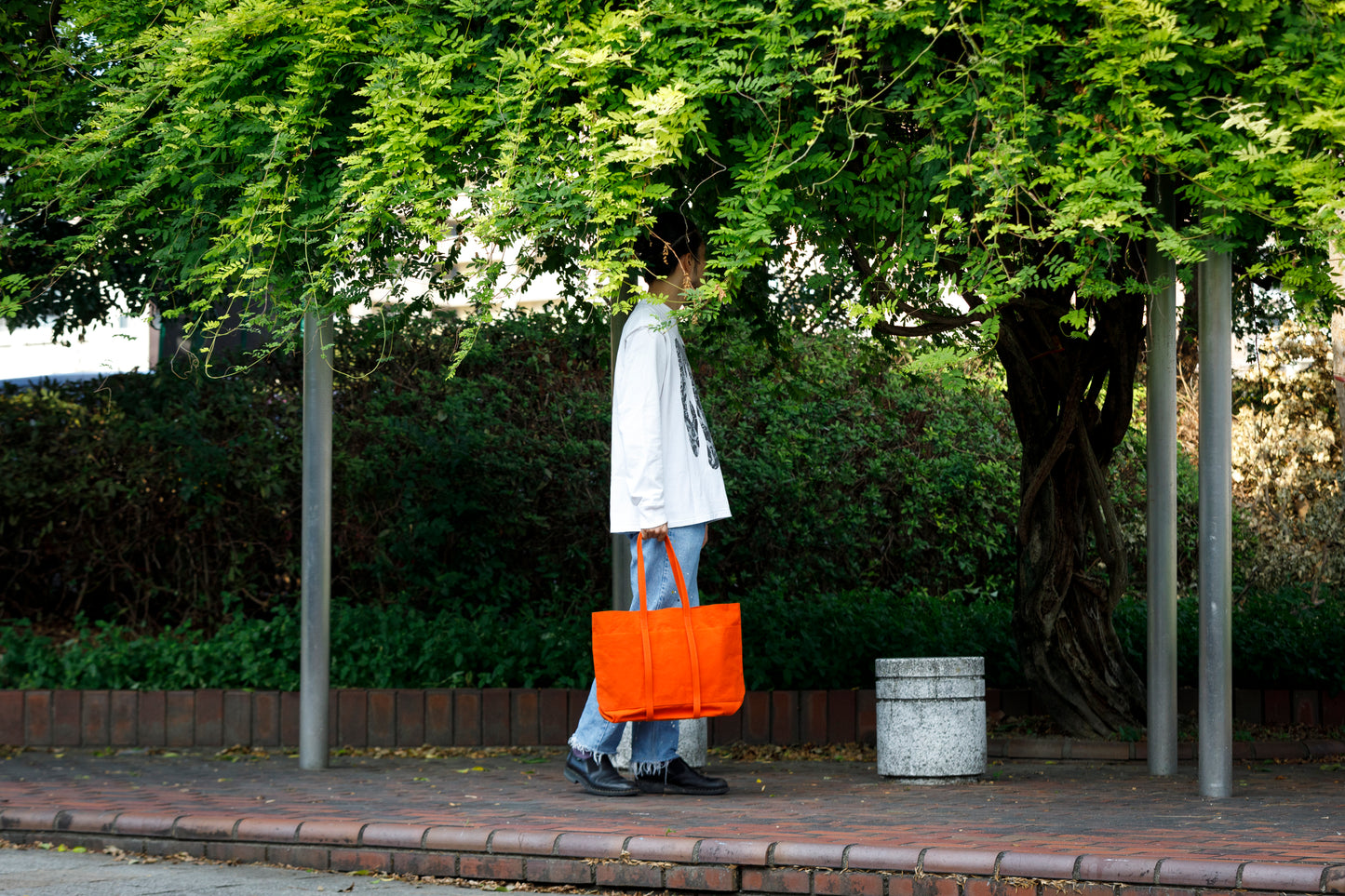 AMIACALVA A152 LIGHT OUNCE CANVAS TOTE(M) - Orange