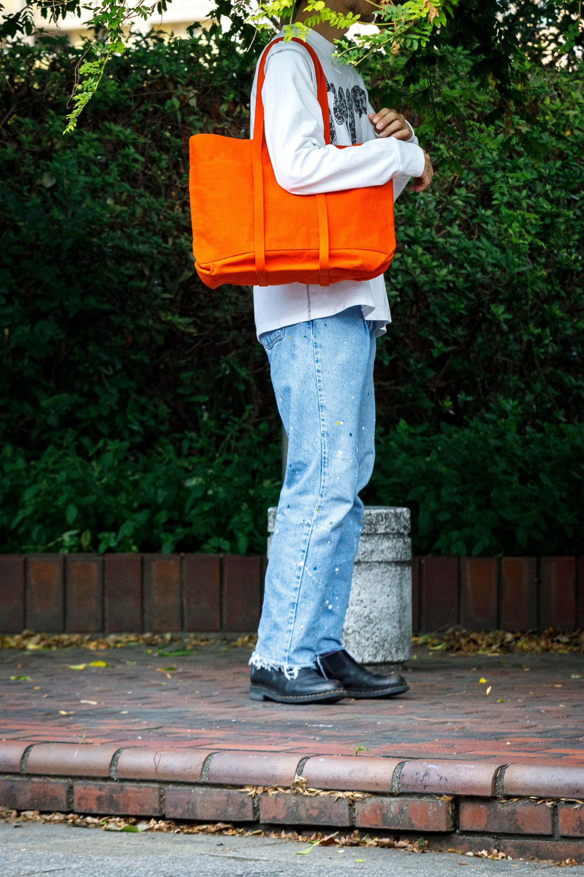 AMIACALVA A152 LIGHT OUNCE CANVAS TOTE(M) - Orange – reggio