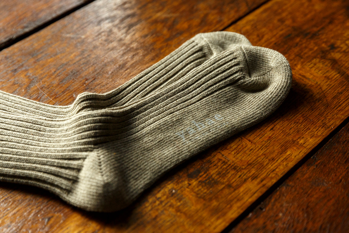 yahae / ORGANIC COTTON BLENDED YAK RIBBED SOCK / 7-6001