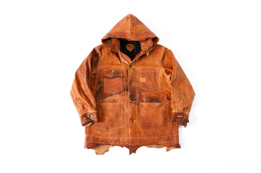 GOODKARMA DEVELOPMENT Leather Chore Coat  "HELL'S KITCHEN" ブラウン サイズ3