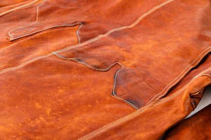 GOODKARMA DEVELOPMENT Leather Chore Coat  "HELL'S KITCHEN" ブラウン サイズ2