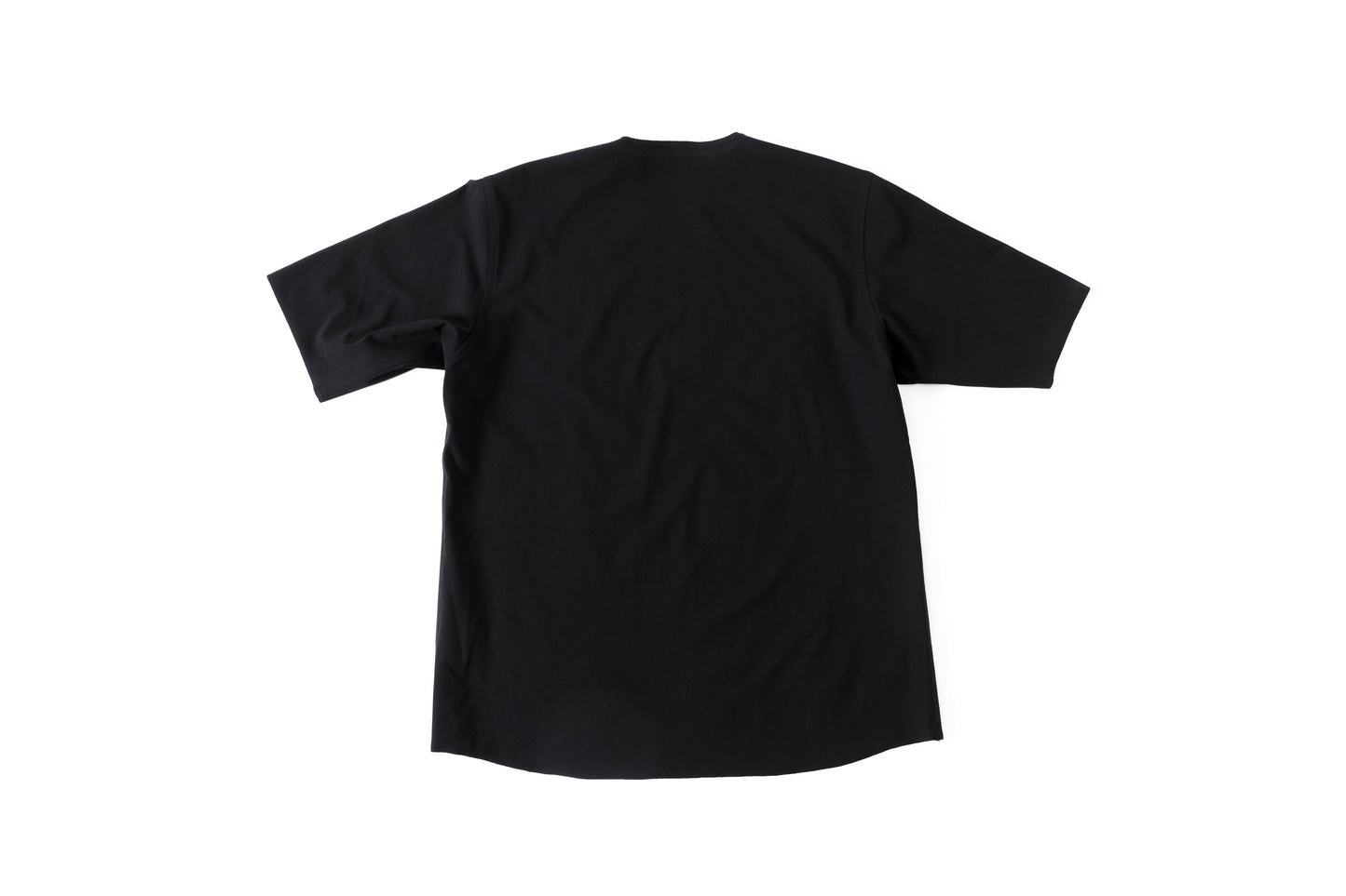 山内 yc55-241 / 強撚フリーカットポンチ・ショートスリーブTシャツ - Black