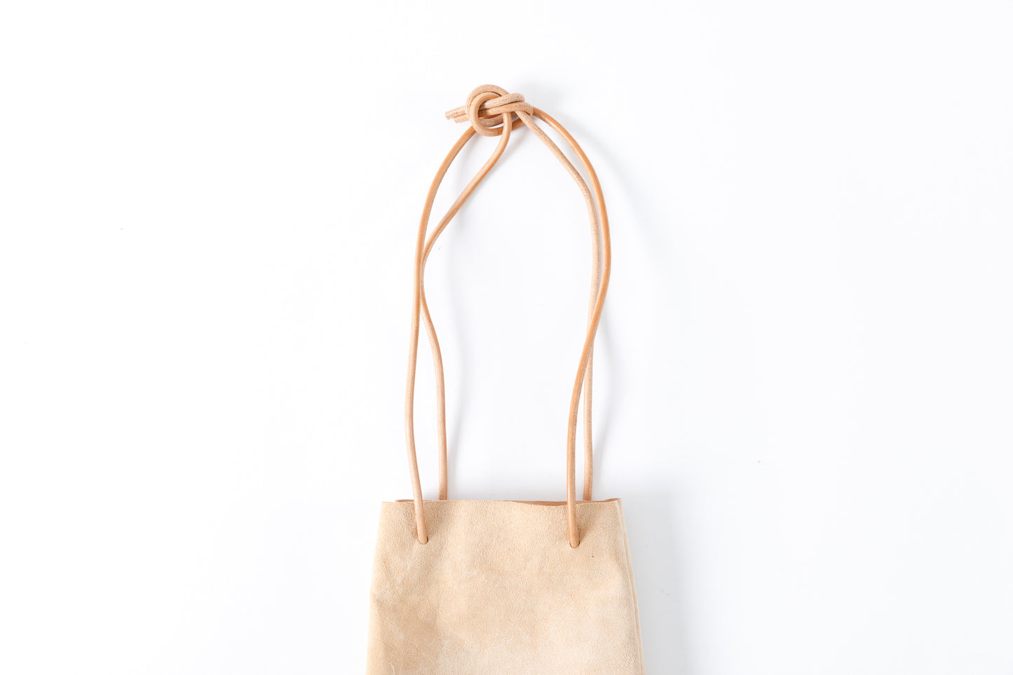 AMIACALVA A015 Calf Drawstring bag(M) - Natural