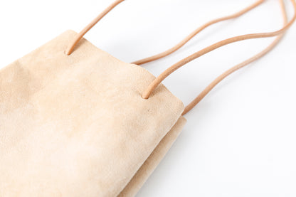 AMIACALVA A015 Calf Drawstring bag(M) - Natural