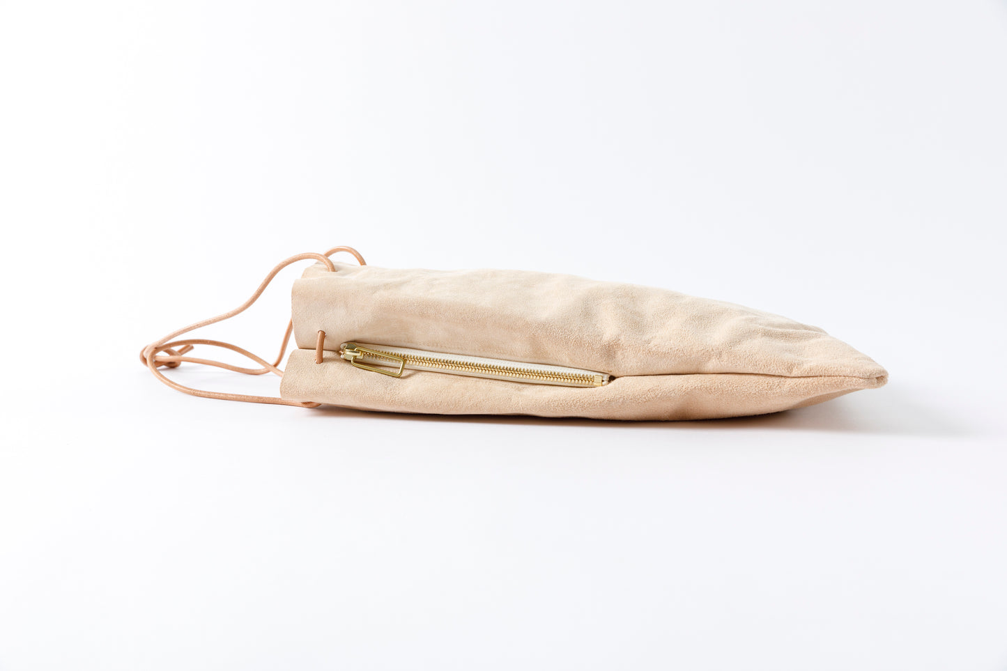 AMIACALVA A015 Calf Drawstring bag(M) - Natural