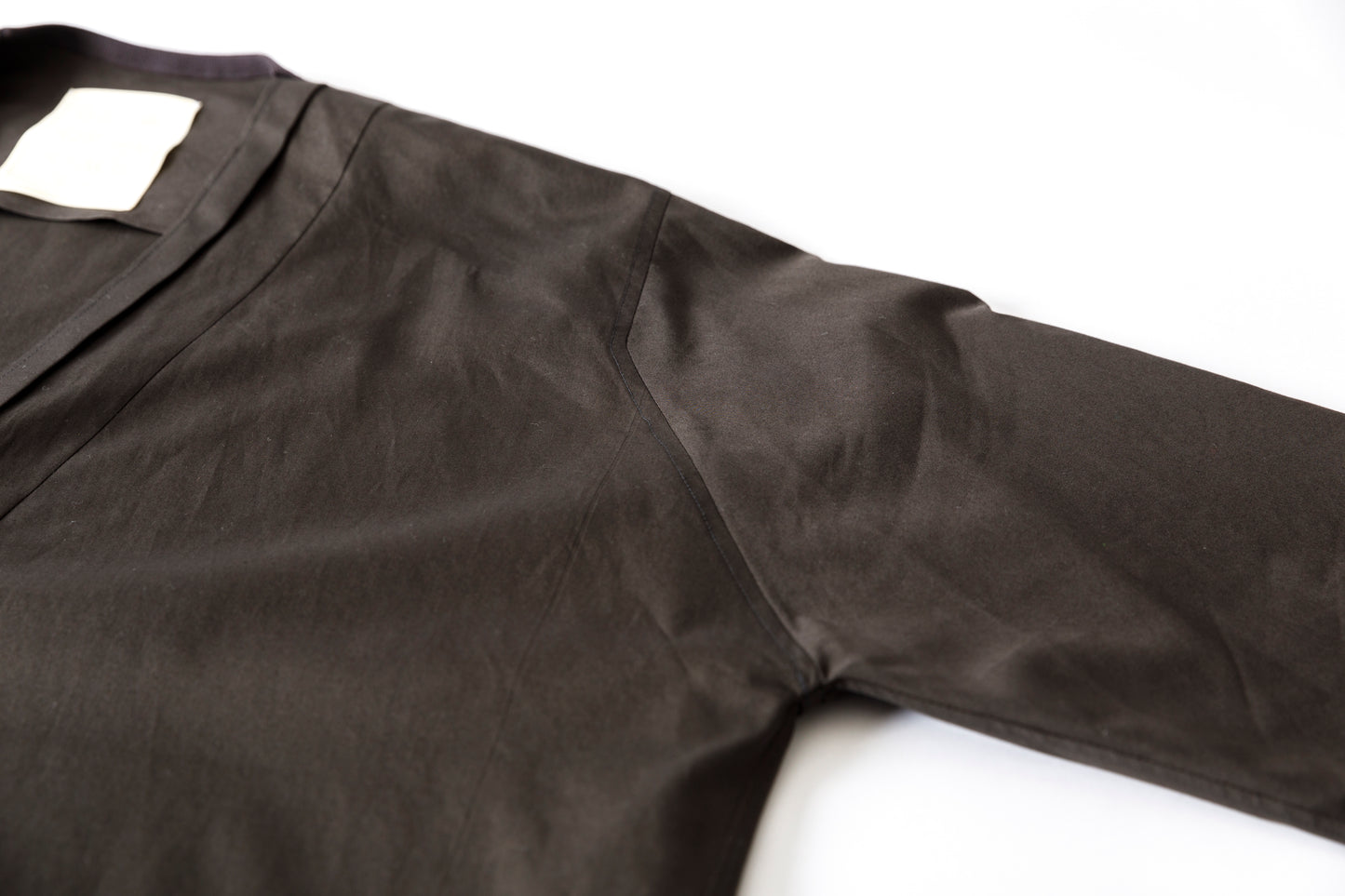 KIMURA narrowing / long cardigan_finx cotton - Dark Brown