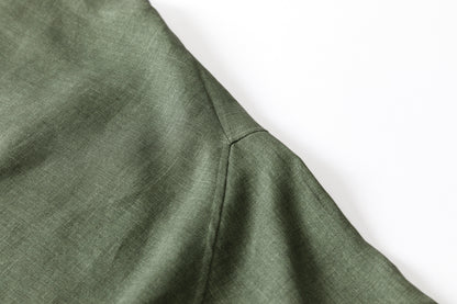 KIMURA narrowing / cardigan_Albini linen - Olive