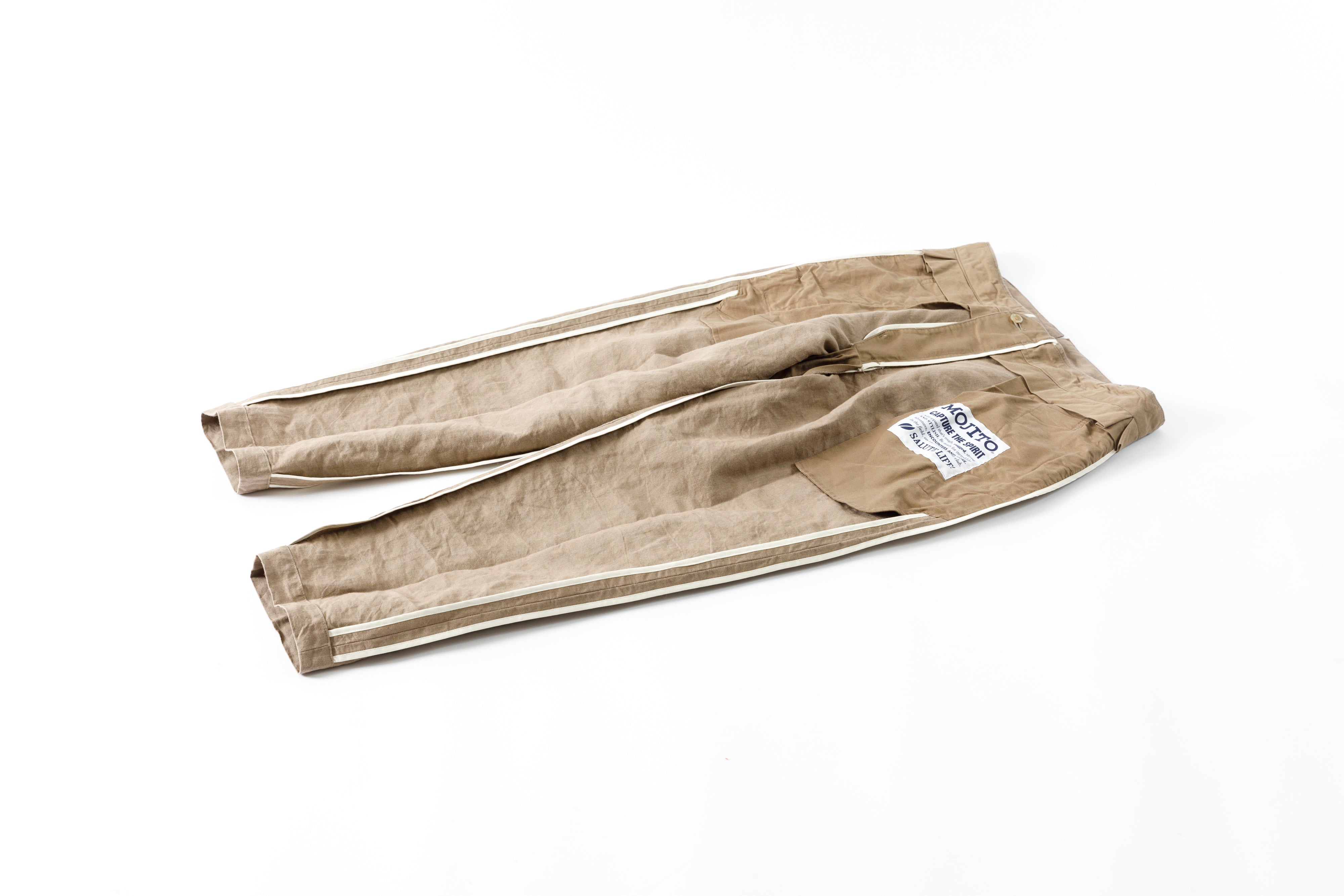 MOJITO GULF STREAM PANTS - Beige(Linen46%/Japanese paper54 MOJITO GULF STREAM PANTS - Beige(Linen46%/Japanese paper54