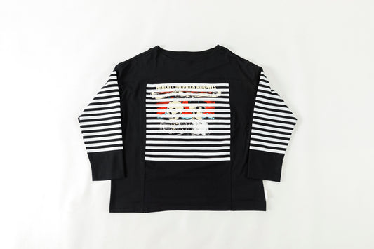 CHANGES CH1055 Remake Border Long Sleeve T - Black Type B