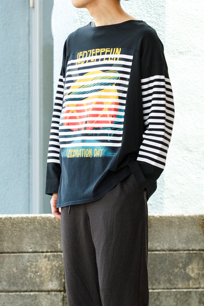 CHANGES CH1055 Remake Border Long Sleeve T - Black Type B