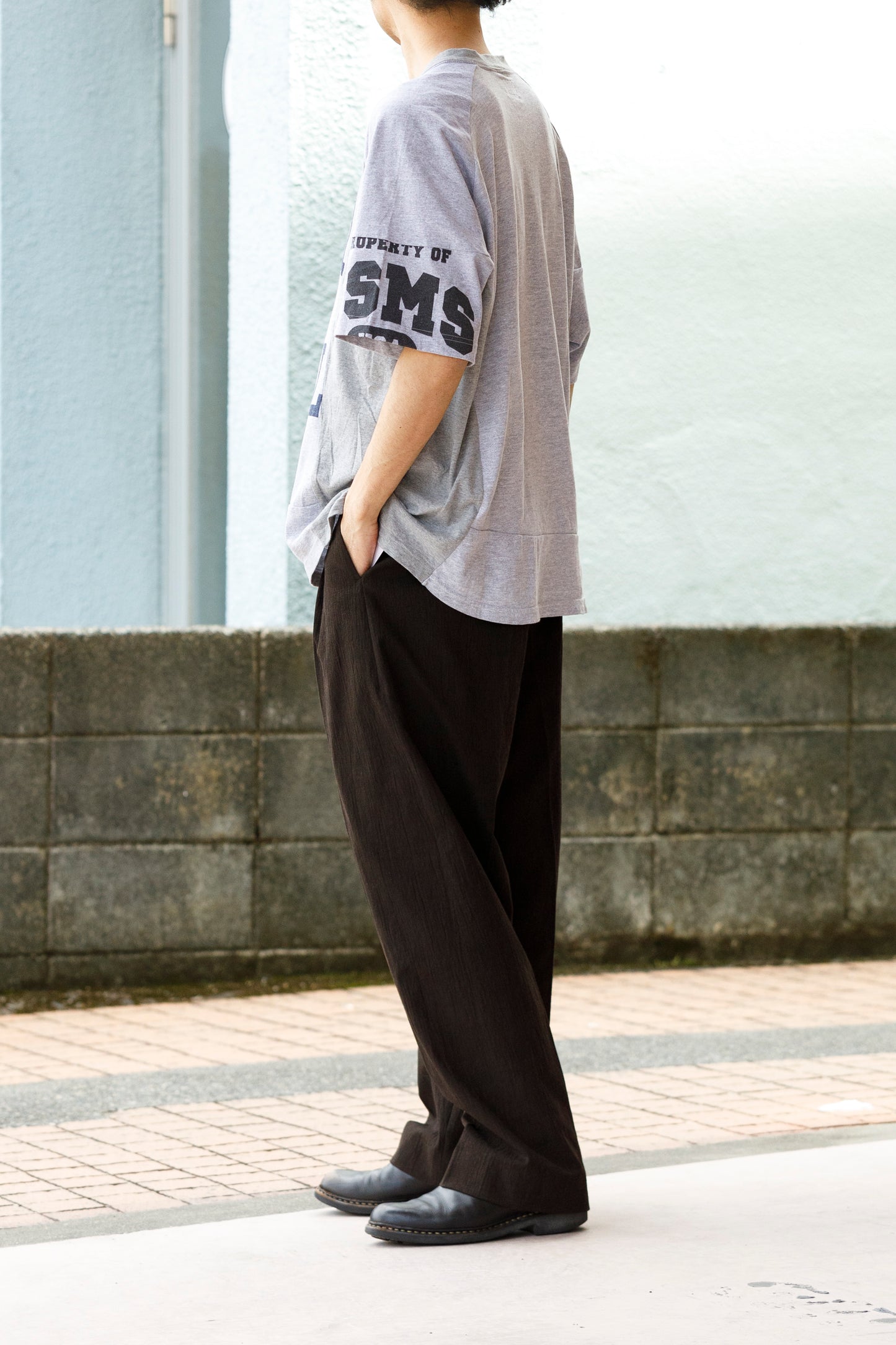 CHANGES CH1070 Remake Raglan sleeve T - Gray