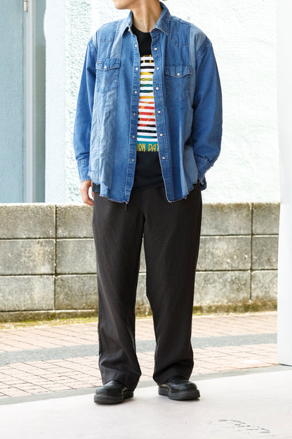 CHANGES CH1055 Remake Border Long Sleeve T - Black Type B