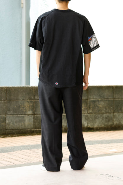 CHANGES CH1070 Remake Raglan sleeve T - Black
