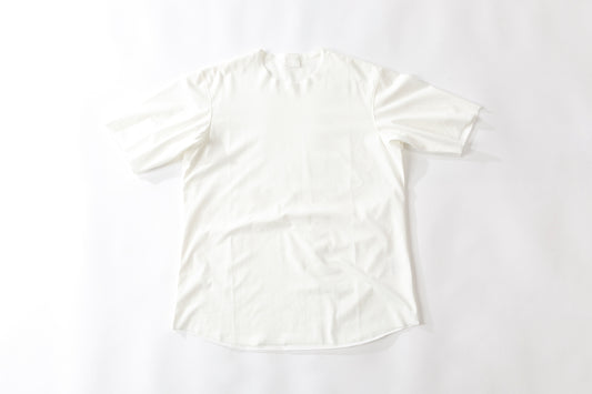 山内 yc55-241 / 強撚フリーカットポンチ・ショートスリーブTシャツ - White